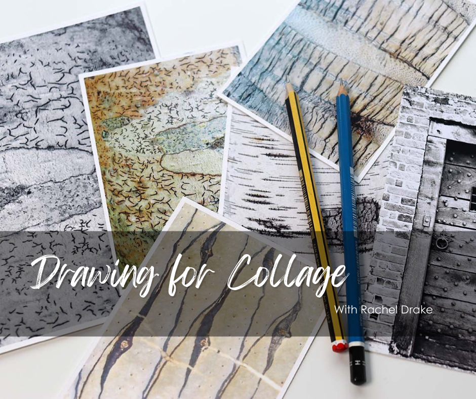 Drawing for collage online course by Rachel Drake